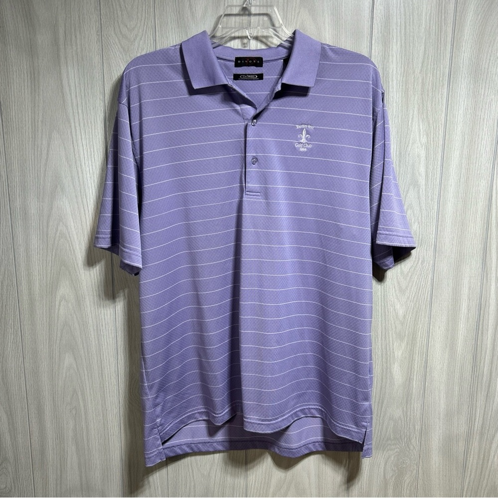 Divots DriWay Lightweight Purple Polo Size XL (Badin Inn Gold Club)